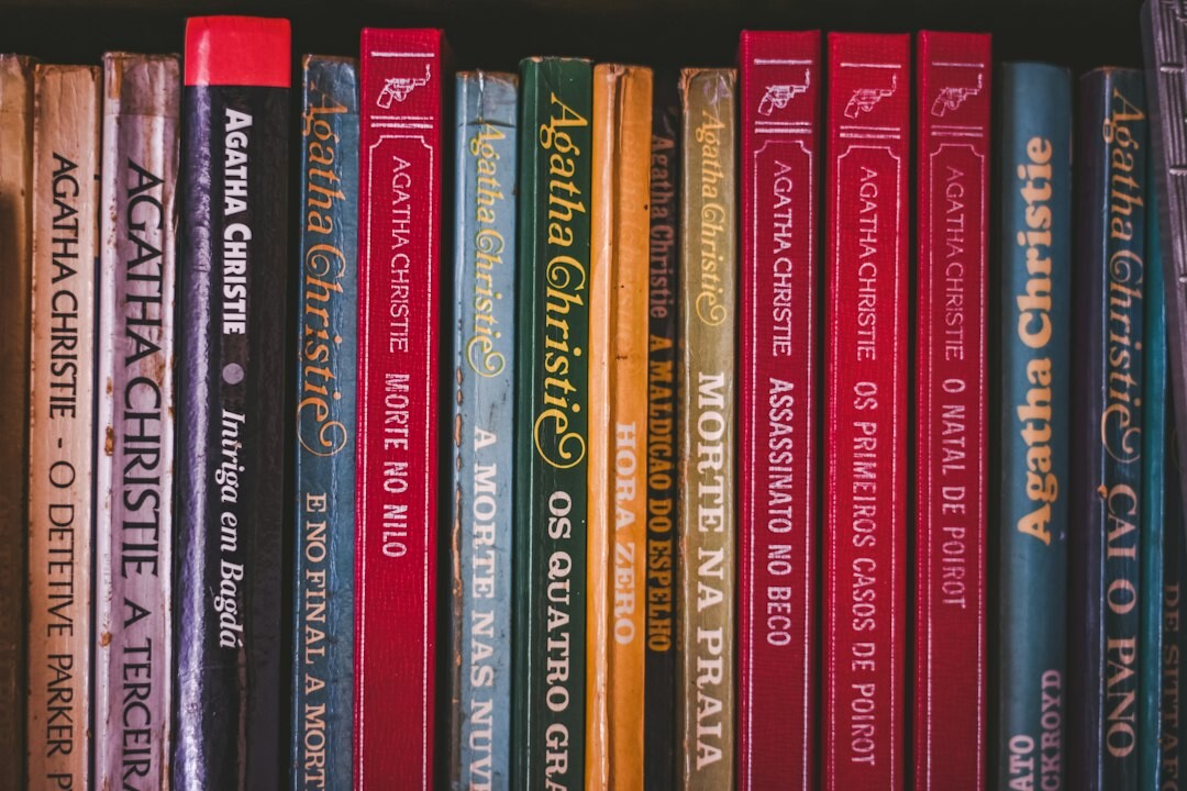 agatha christie books on shelf